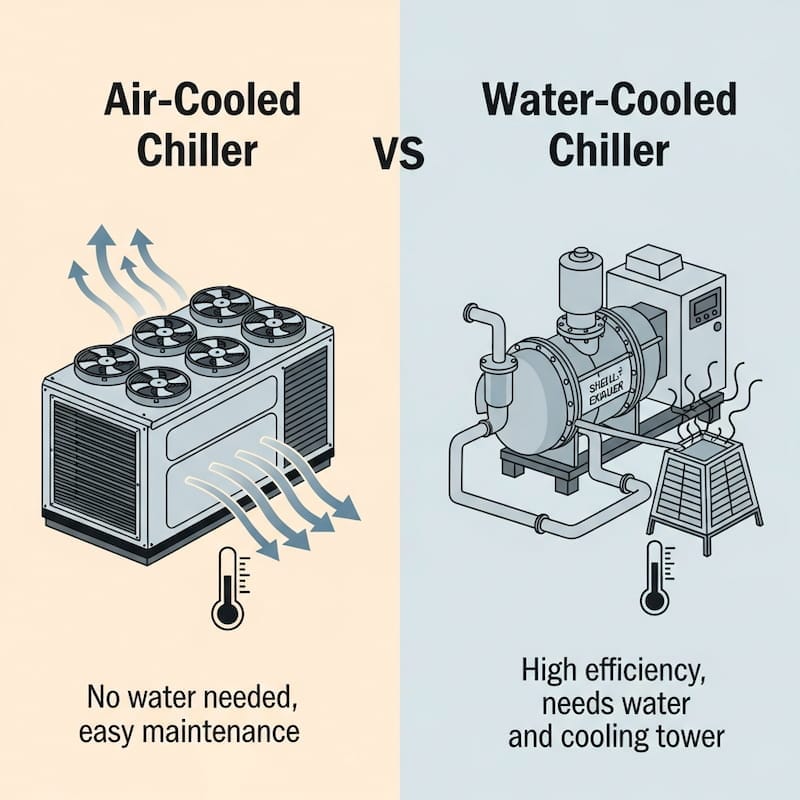 چیلرهای هوا خنک و آب خنک