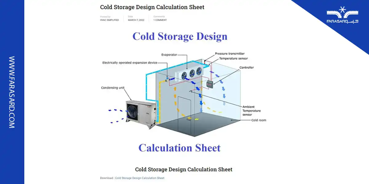cooling load calculation cold room 02 1 منابع گرمای سردخانه