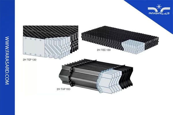 cooling tower eliminator 01 1 انواع قطره گیر برج خنک کننده