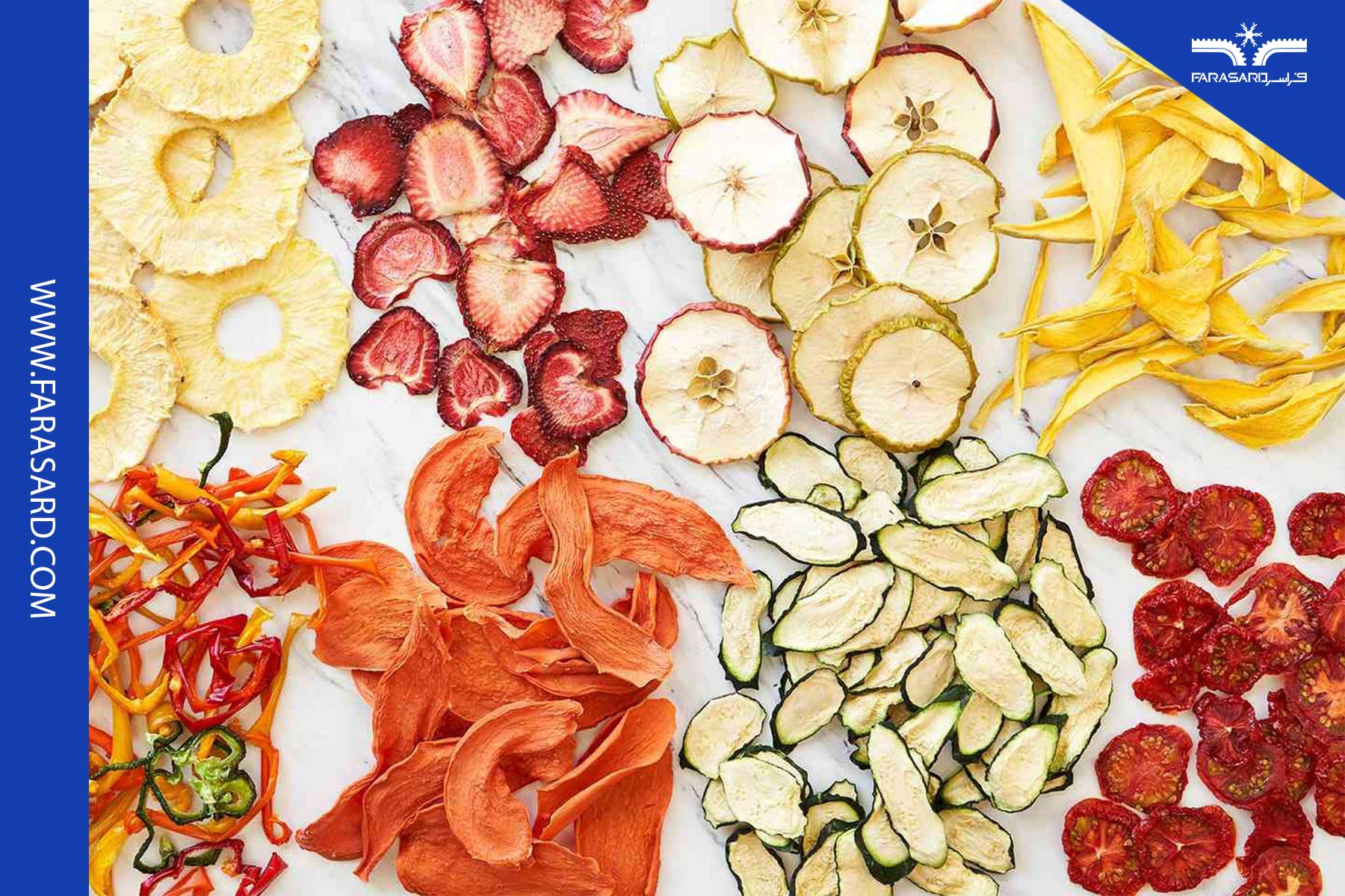 زمان لازم برای خشک کردن مواد غذایی