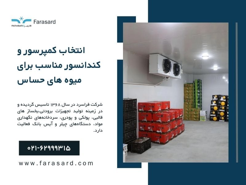 انتخاب کمپرسور و کندانسور مناسب برای میوه های حساس
