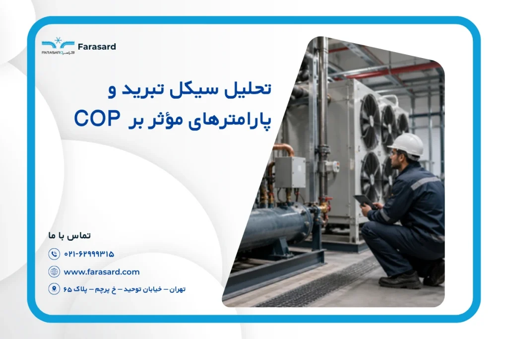 تحلیل سیکل تبرید و پارامترهای مؤثر بر COP